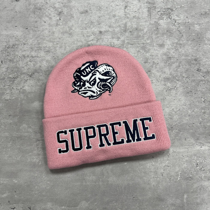 Supreme Mitchell and Ness NCAA Beanie Hat Pink (DS)