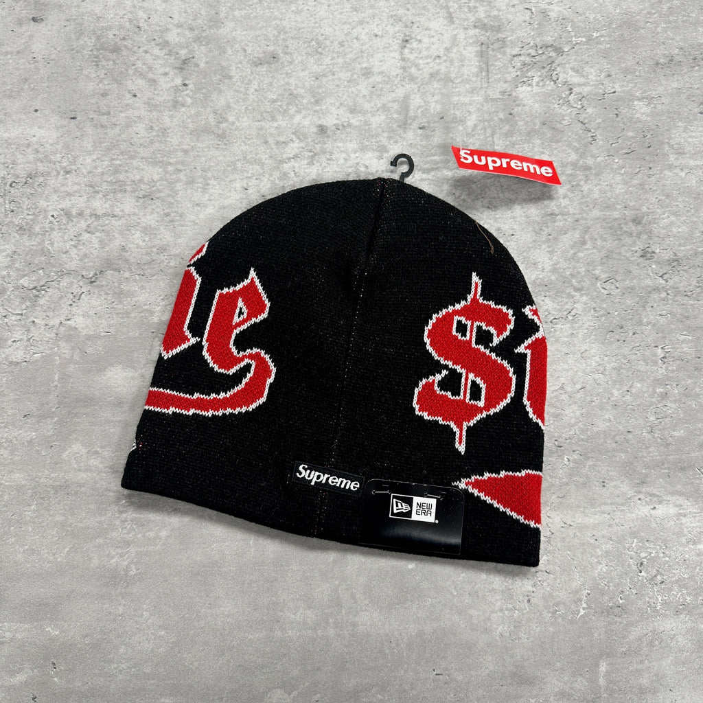 Supreme New Era Accent Beanie Hat Black (DS)