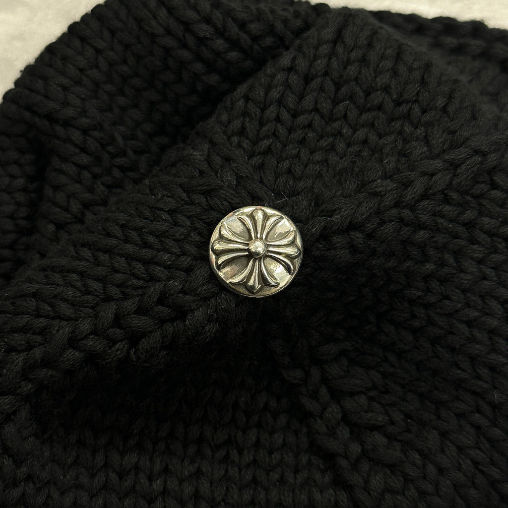 Chrome Hearts Wool Leather Cross Patch Beanie (DS)