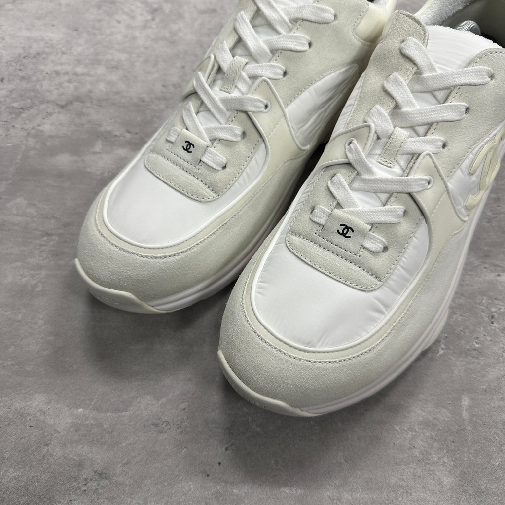 Chanel CC Runner Reflective Suede White (DS)