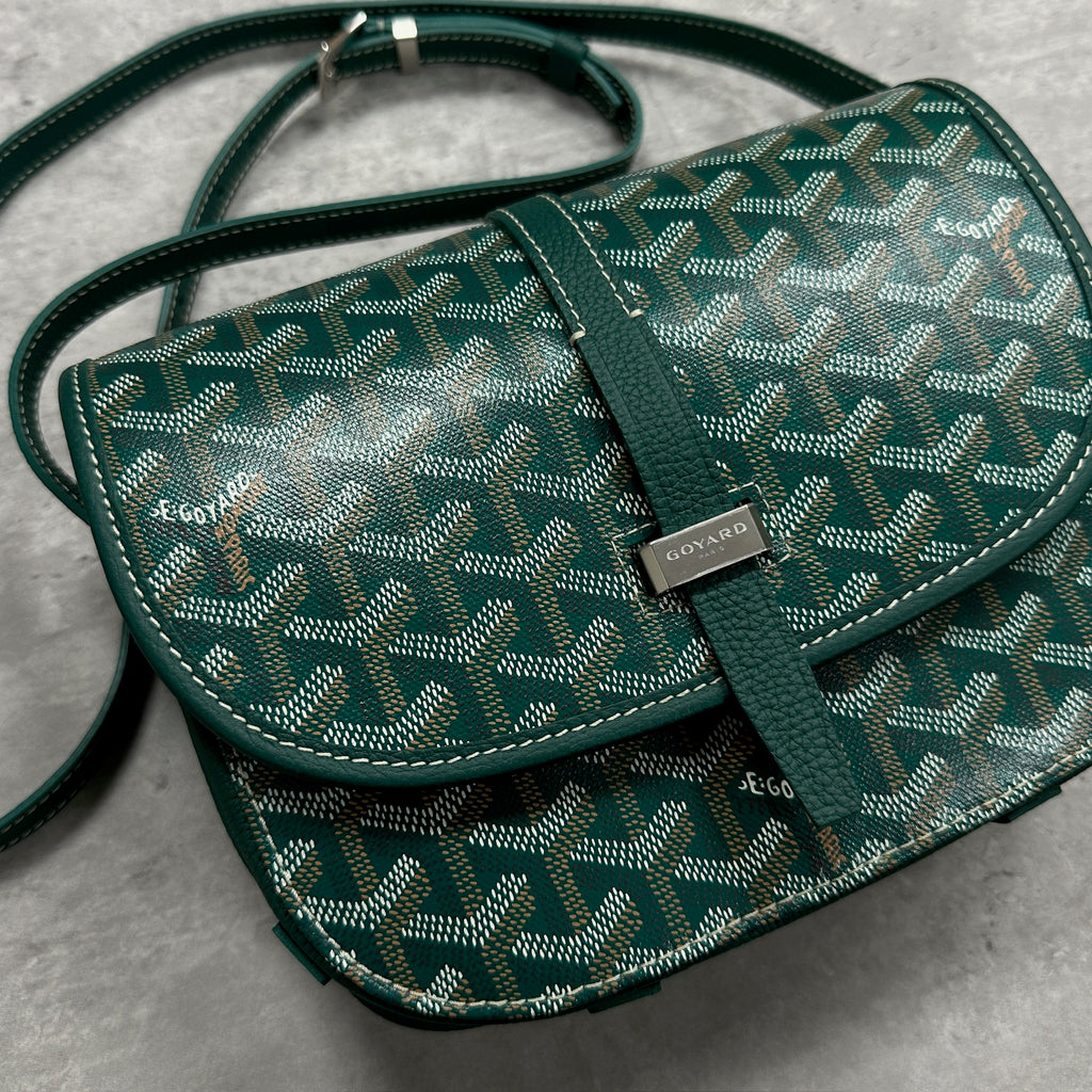 Goyard Belvedere PM 3.0 Tumbled Leather Green (DS)