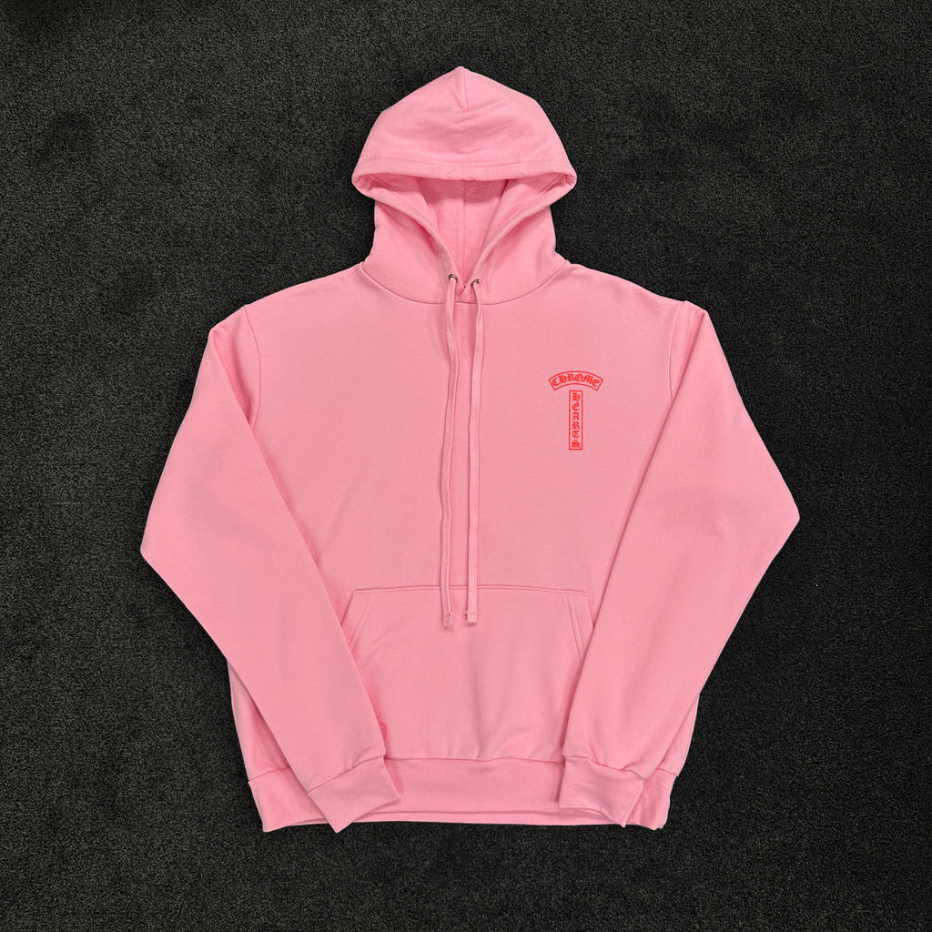 Chrome Hearts T Logo Hoodie Pink (DS)