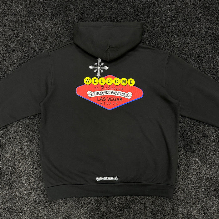 Chrome Hears Las Vegas Sign Logo Hoodie Black (DS)