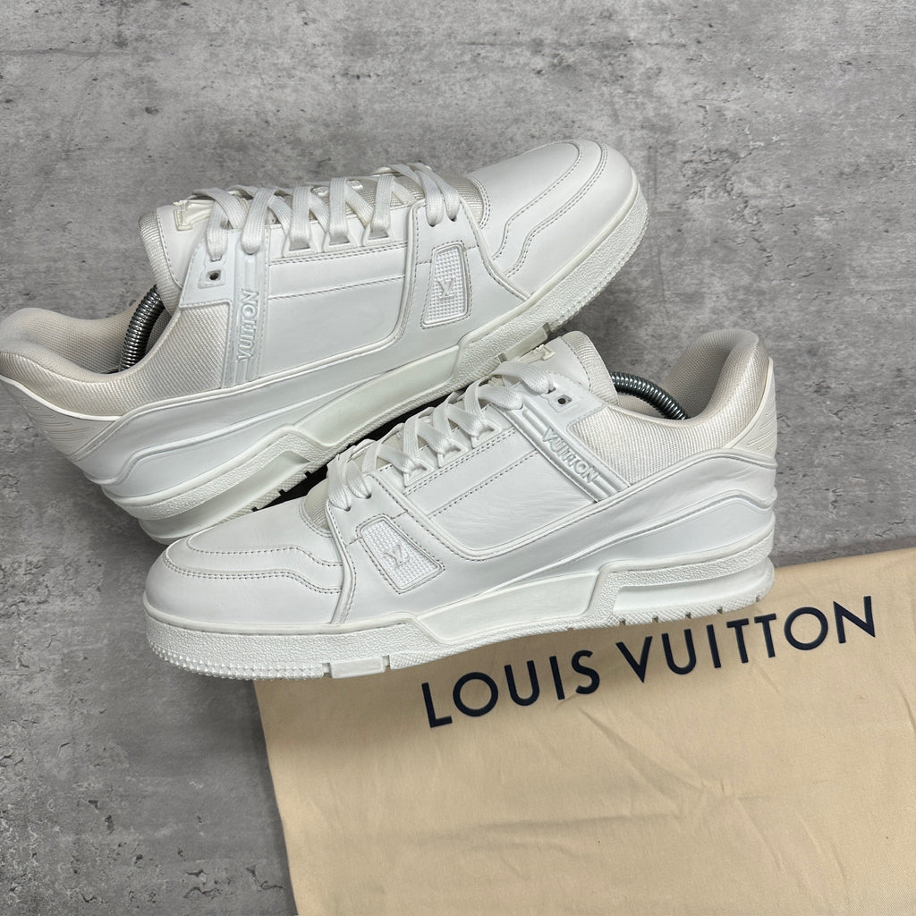 Louis Vuitton LV Leather Trainer Triple White (DS)