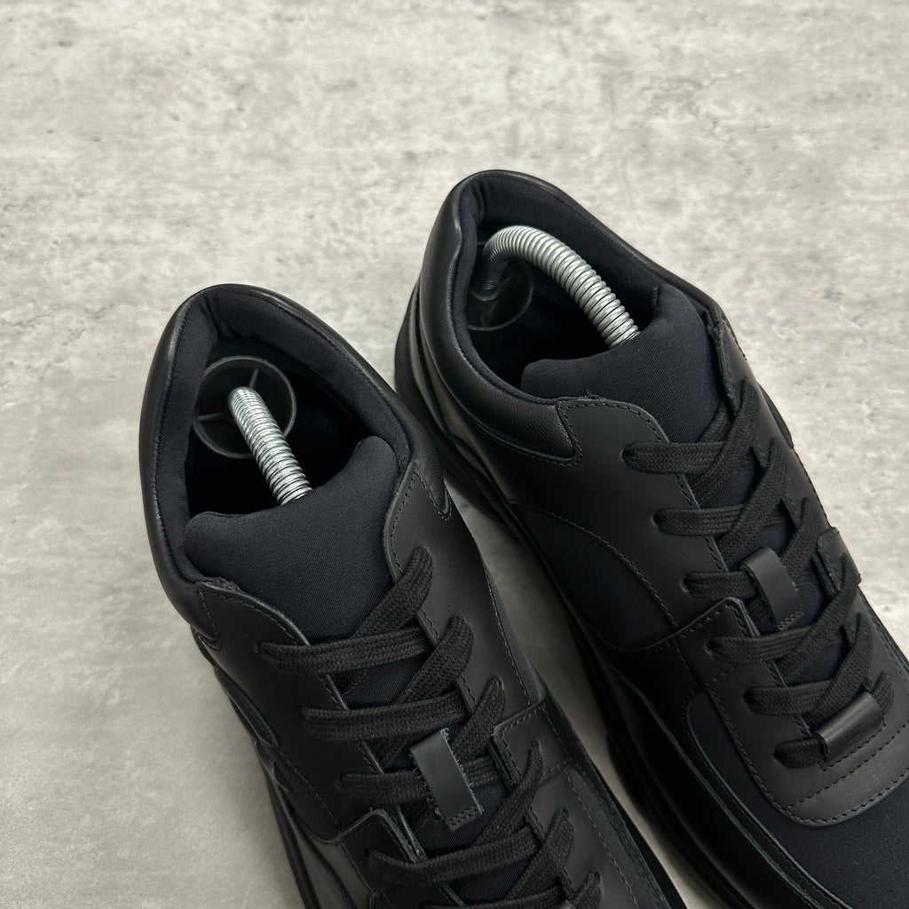 Chanel CC Runners Trainers Black Leather (DS)