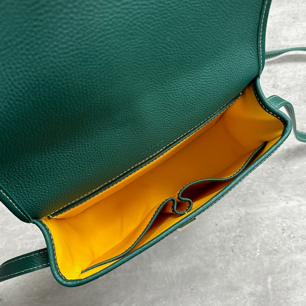 Goyard Belvedere PM 3.0 Tumbled Leather Green (DS)