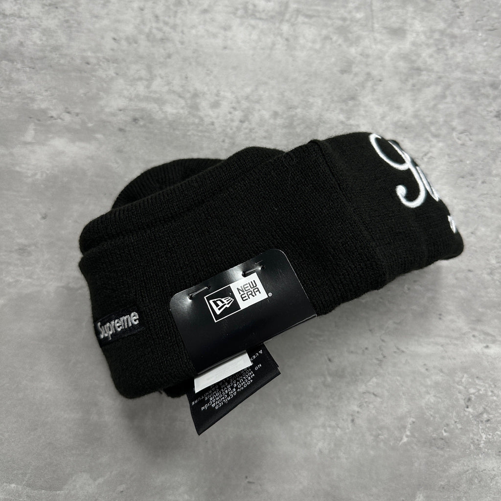 Supreme New Era Script Logo Beanie Black (DS)