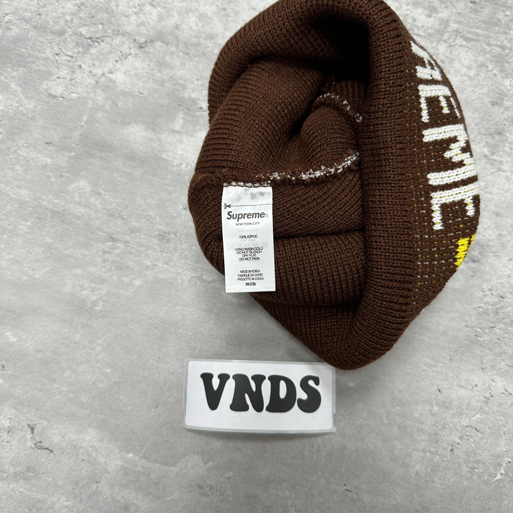 Supreme Beanie Hat Brown (DS)