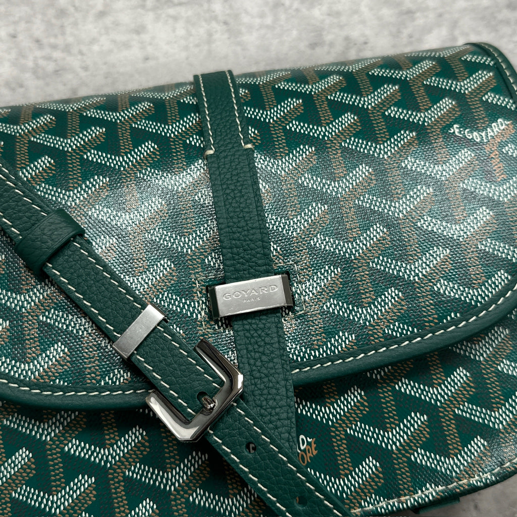 Goyard Belvedere PM 3.0 Tumbled Leather Green (DS)