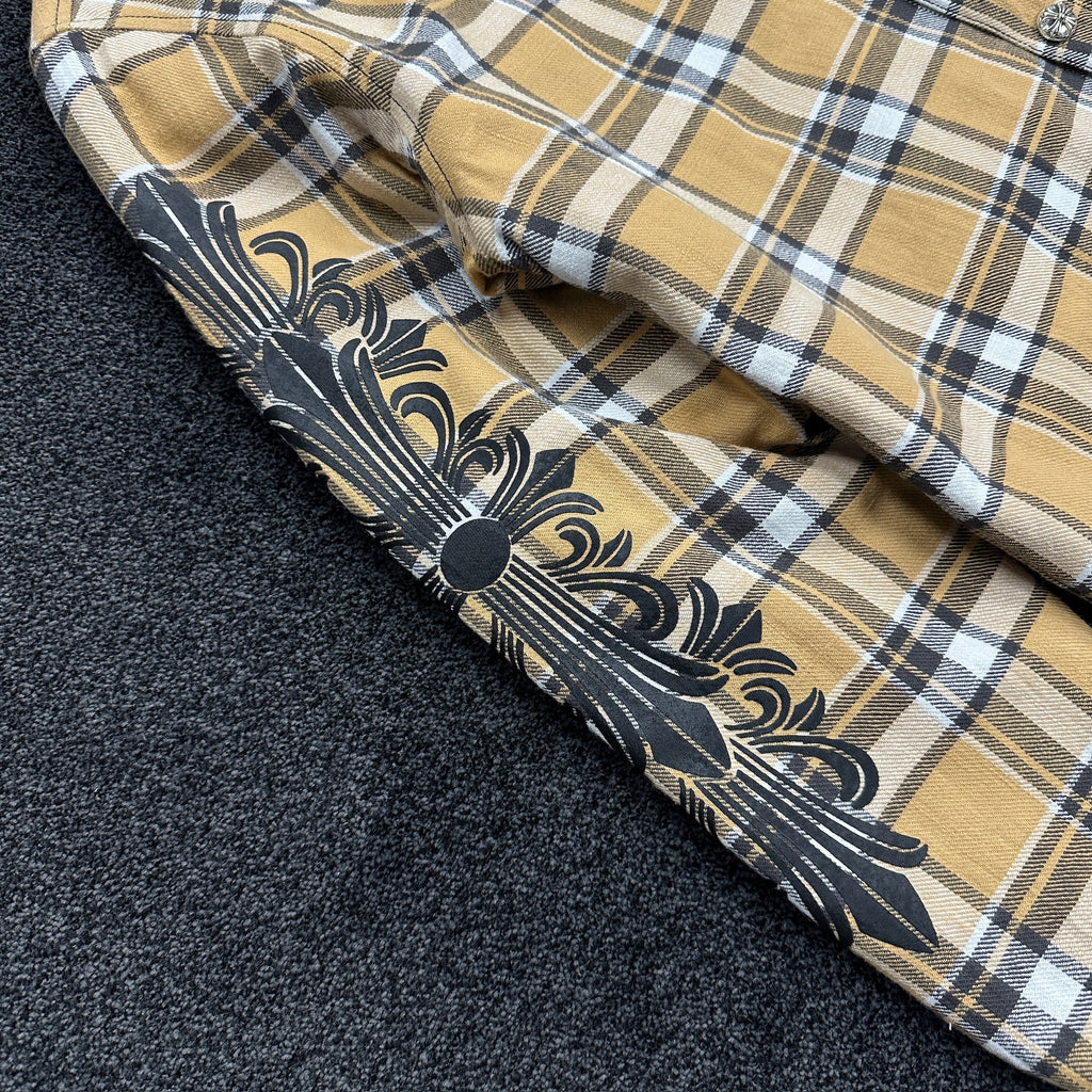 Chrome Hearts Flannel Overshirt Beige Cream (DS)