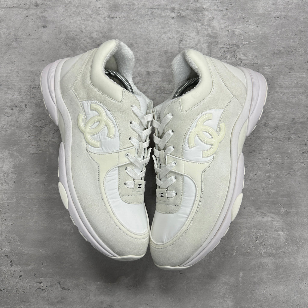 Chanel CC Runner Reflective Suede White (DS)