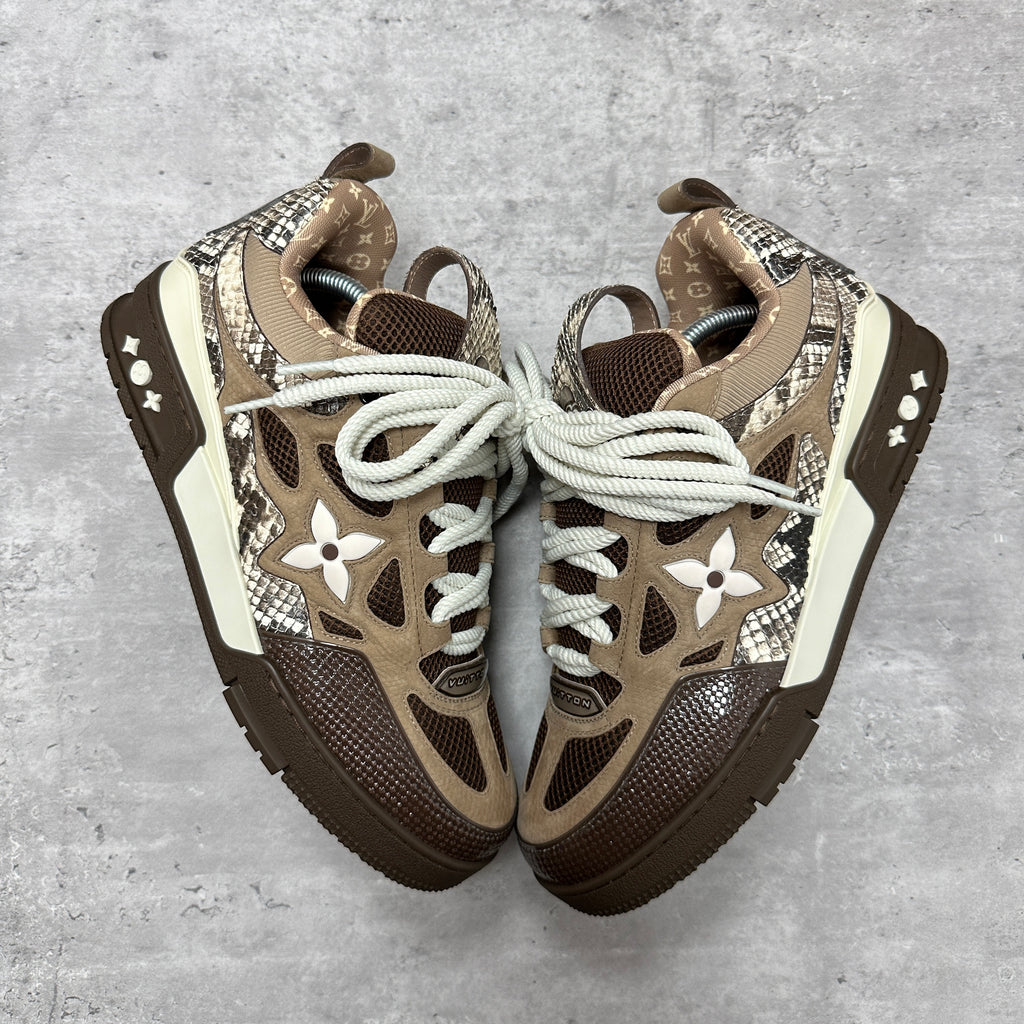 Louis Vuitton Skate Sneaker Brown Snakeskin (DS)