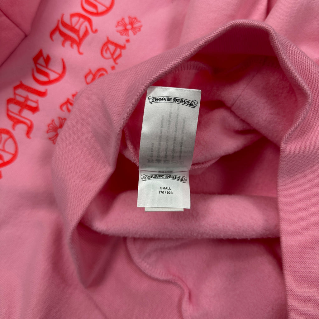 Chrome Hearts T Logo Hoodie Pink (DS)