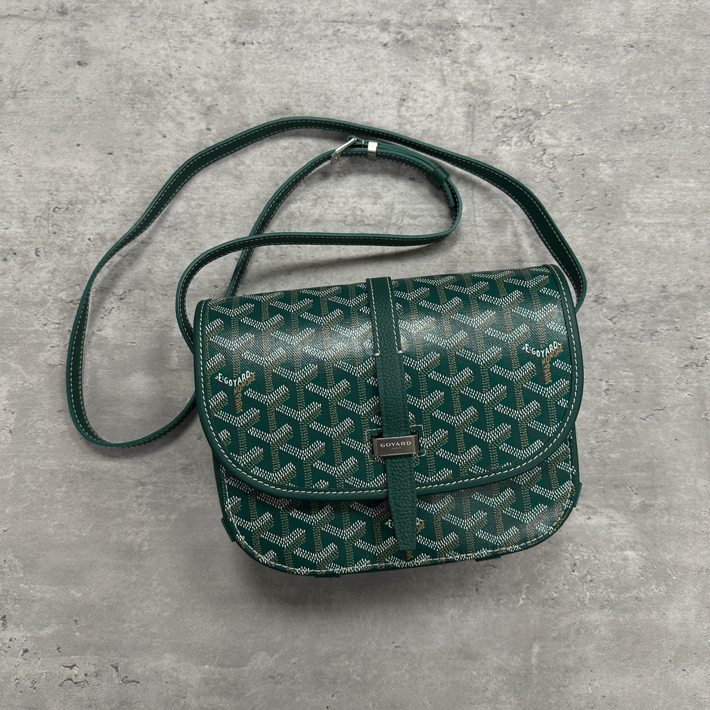 Goyard Belvedere PM 3.0 Tumbled Leather Green (DS)