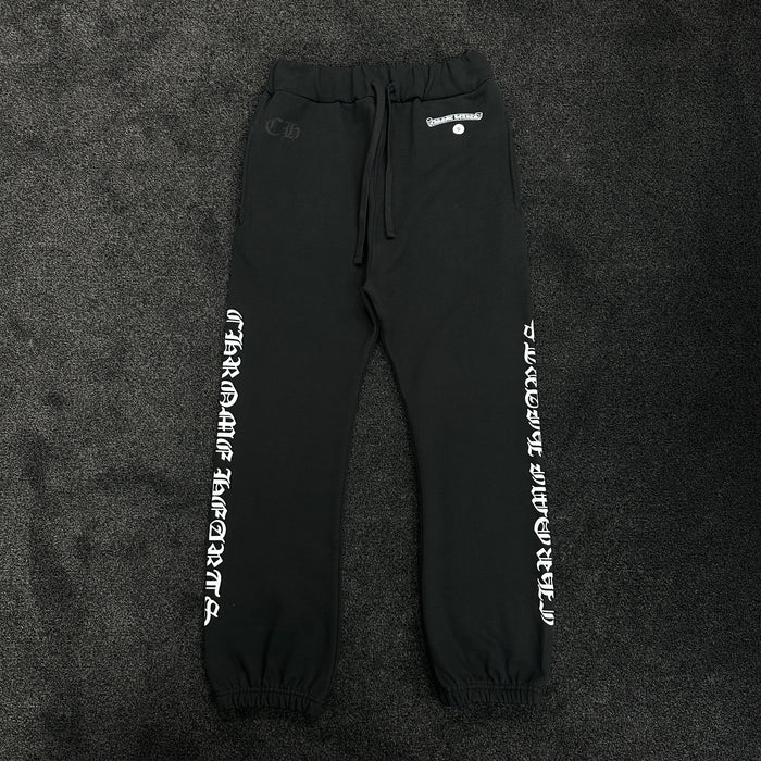 Chrome Hearts Scroll Logo Joggers Black (DS)