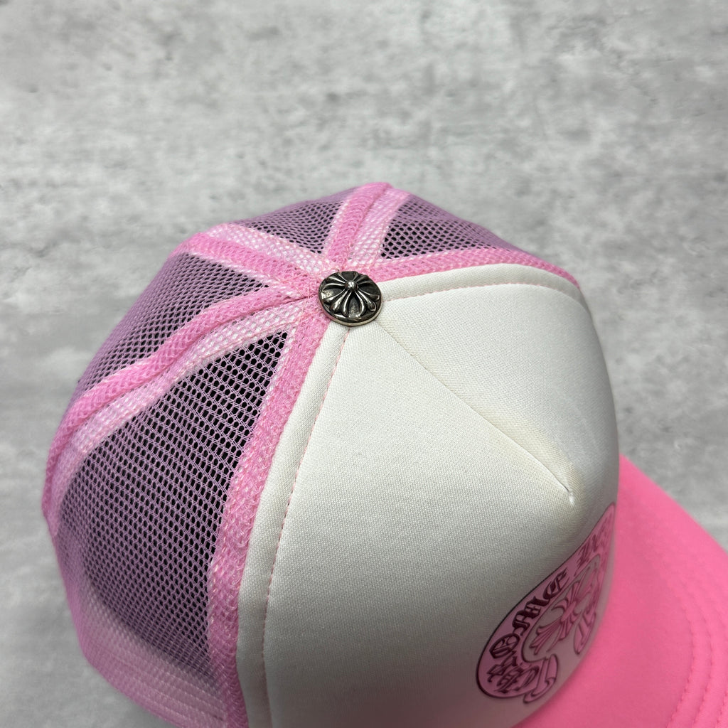 Chrome Hearts Matty Boy Horseshoe Logo Trucker Baby Pink (DS)