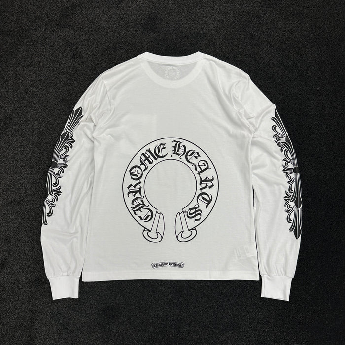 Chrome Hearts Horseshoe Logo Long Sleeve T-Shirt (DS)