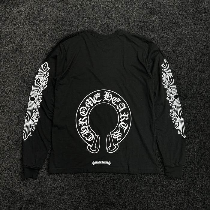 Chrome Hearts Horseshoe Logo Long Sleeve T-Shirt (DS)