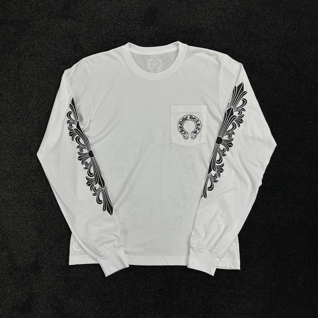 Chrome Hearts Horseshoe Logo Long Sleeve T-Shirt (DS)